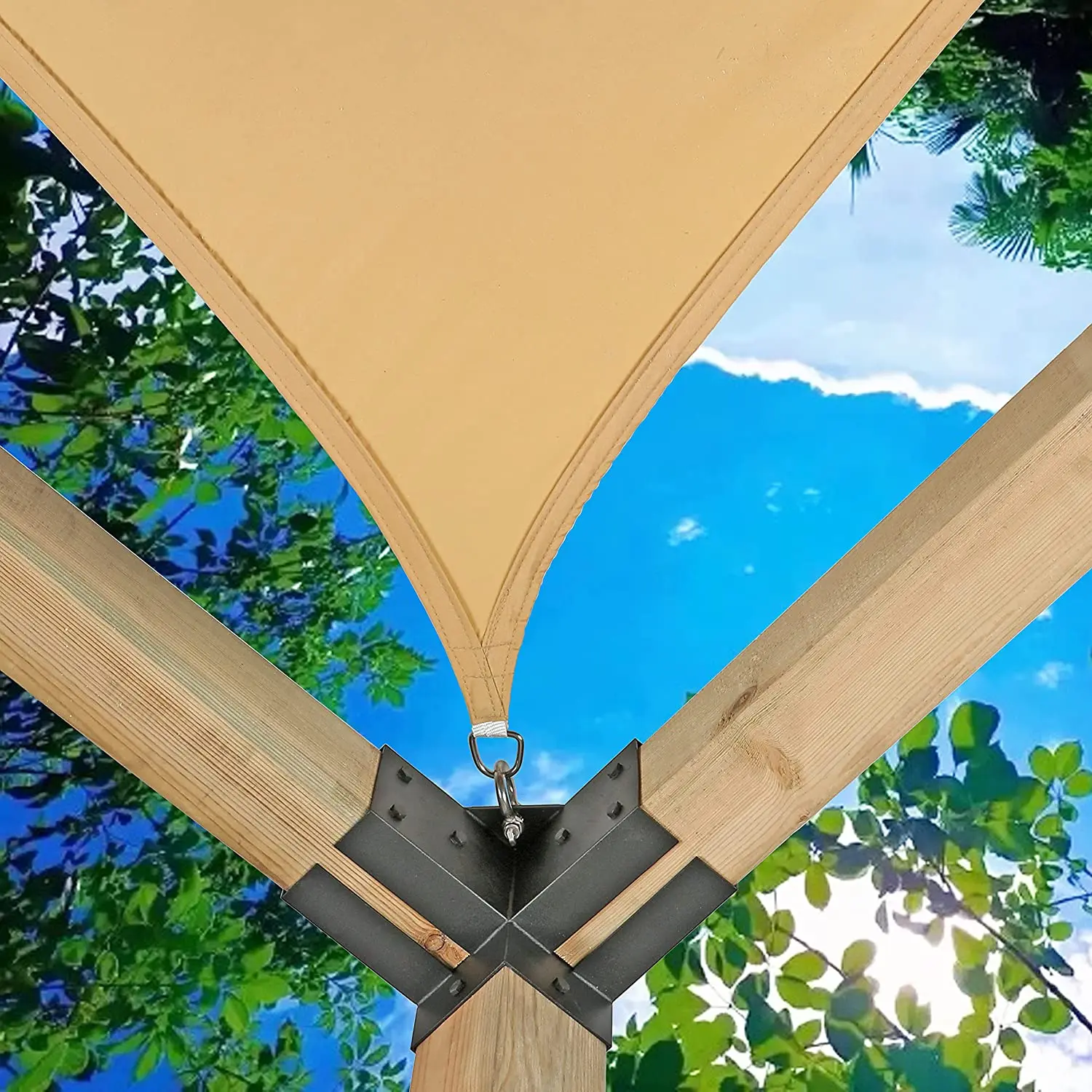 Stand Kit Woodwork for Outdoor 3 Way Right Angle Corner Bracket Elevated Wood Metal Iron Carton Box Powder Coating Garden Fence