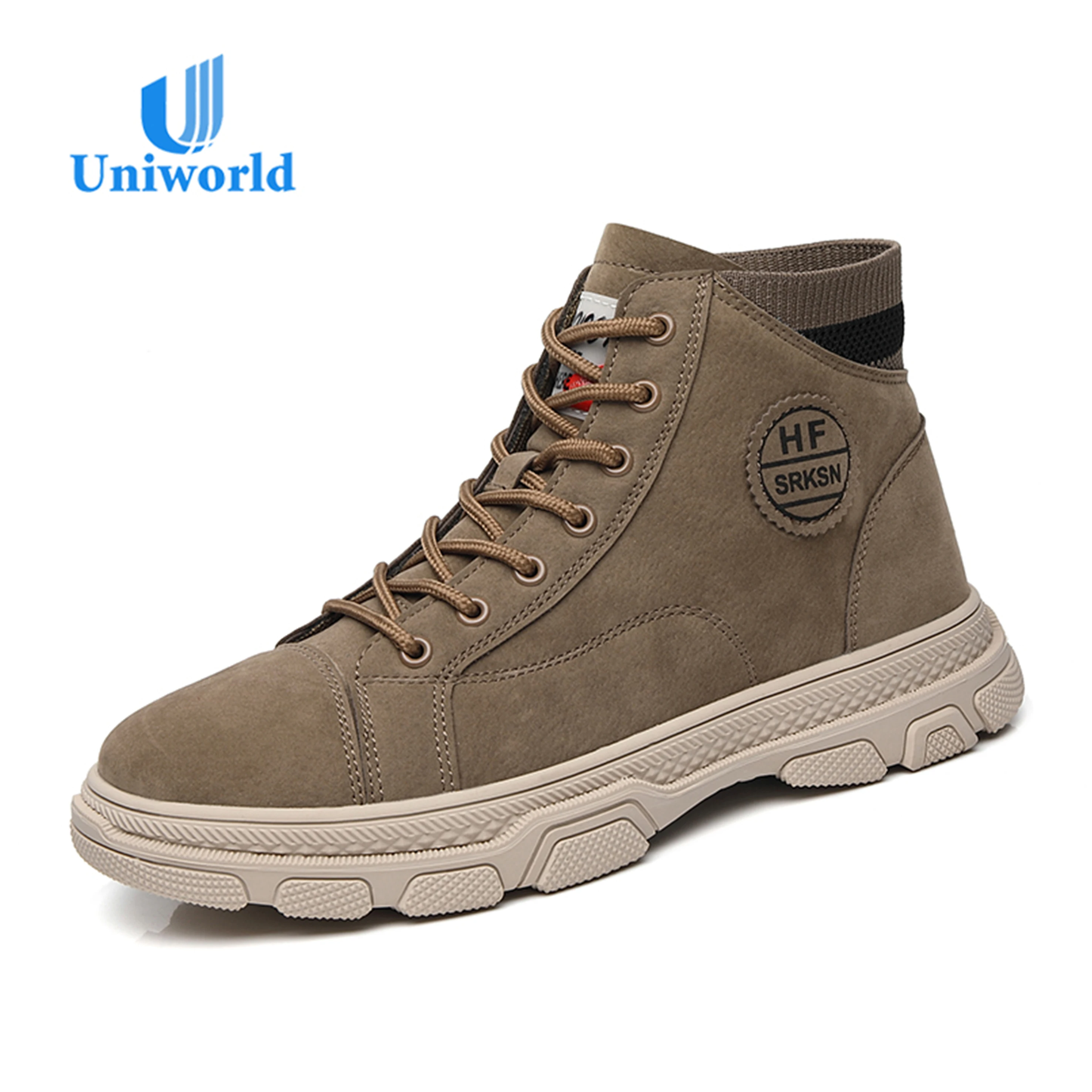 Uniworld Vietnam Factory Wholesale Custom  fashion Casual High top shoes Microfiber Leather Men Shoes High-top sneakers