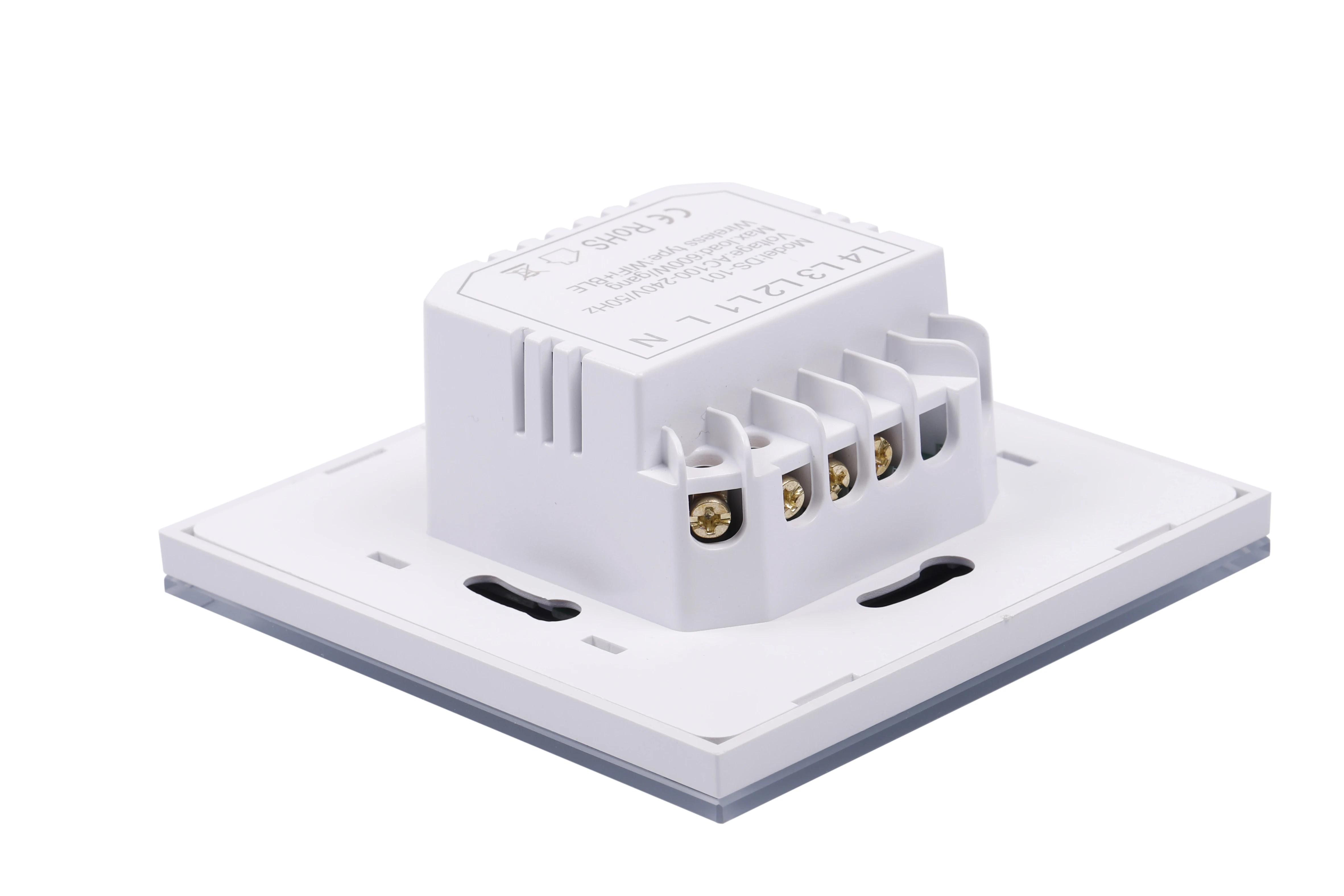 Tuya light 2 Gang 2000W smart life home light wall touch switch wifi uk glass panels wifi switch controller