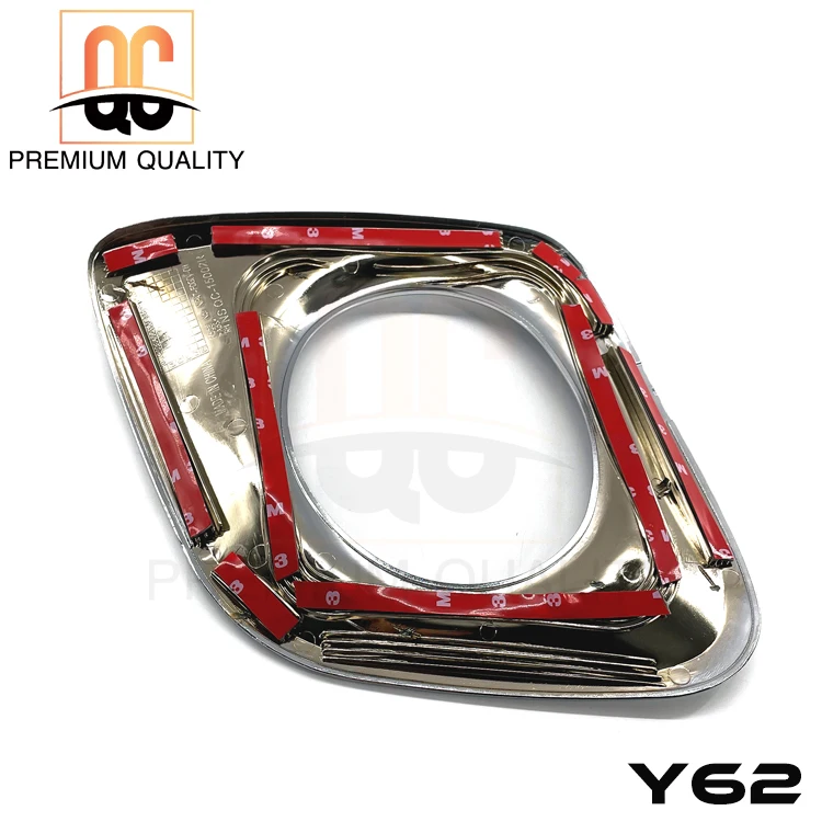 MOQ 1 set chrome front bumper fog light cover decoration for Patrol Y62 2016