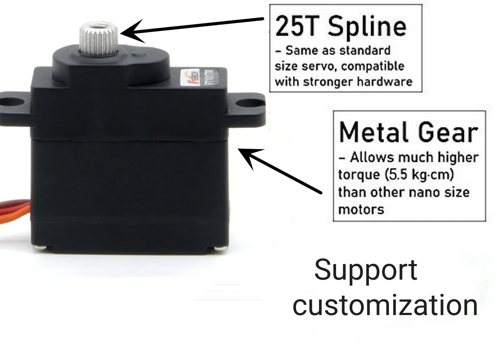 6V 5.5kg.cm180 Degree Digital Servo replace hitec HS-82MG HS-81MG PTKK8482MG