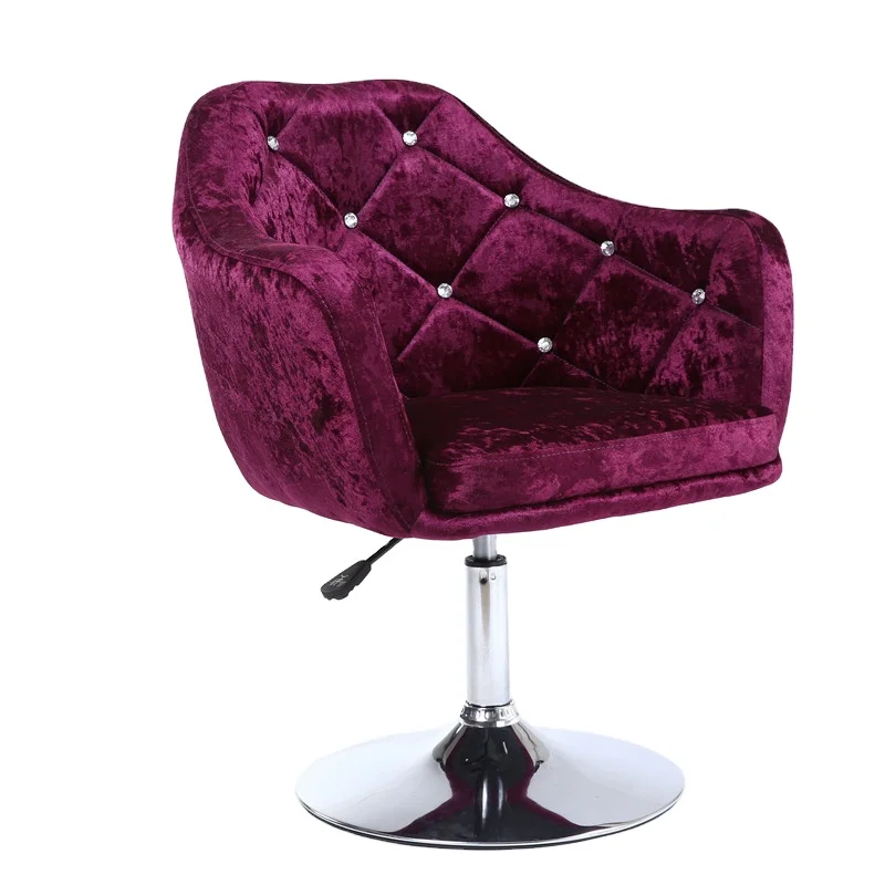 Living Room Furniture Purple Velvet Swivel Chair For Living Room