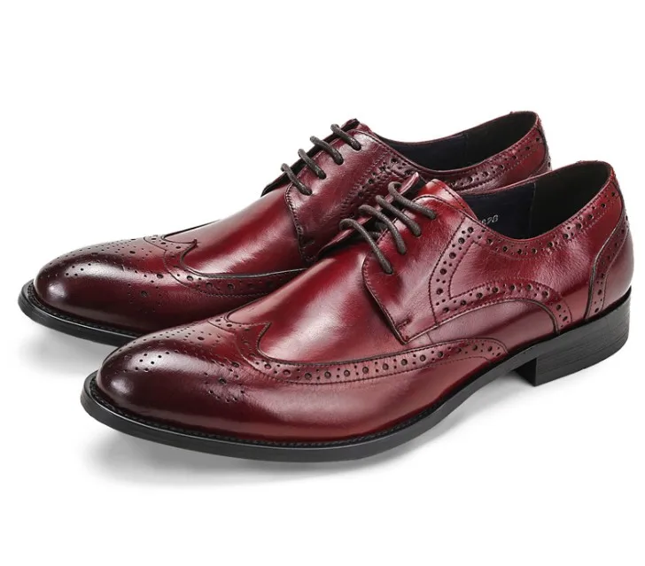 HQC-1006 Classic Italian man genuine leather shoes dress shoes men