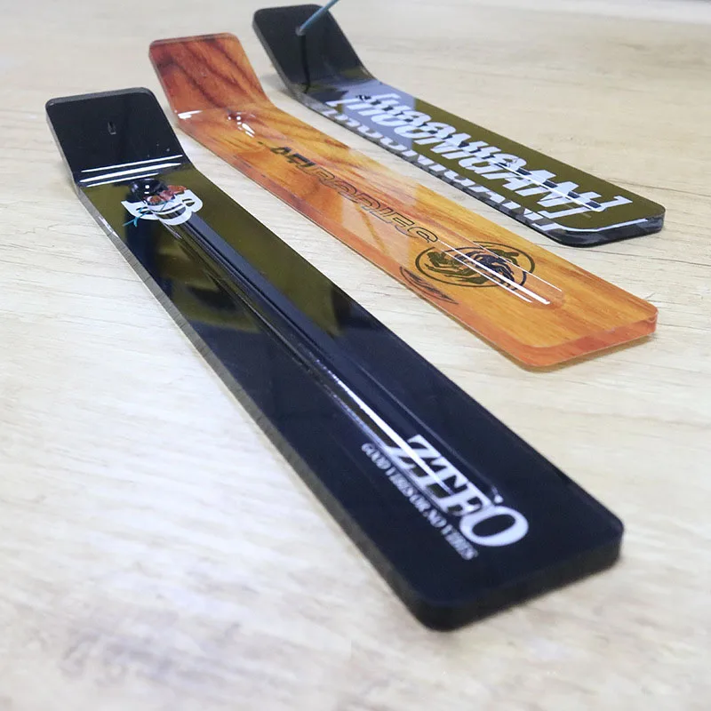 Customize Acrylic Incense Holder for Stick Perspex Incense Stick Ash Catcher Home Object Lucite Incense Burner Holder