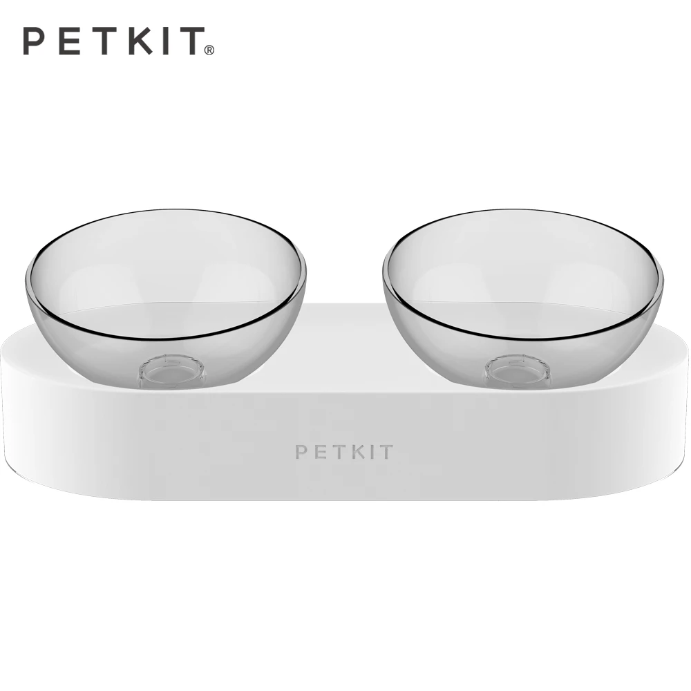 
PETKIT Elevated Double Pet Bowl Raised Cat Food Bowl and water bowl with Food Grade Material,Two adjustable angles 