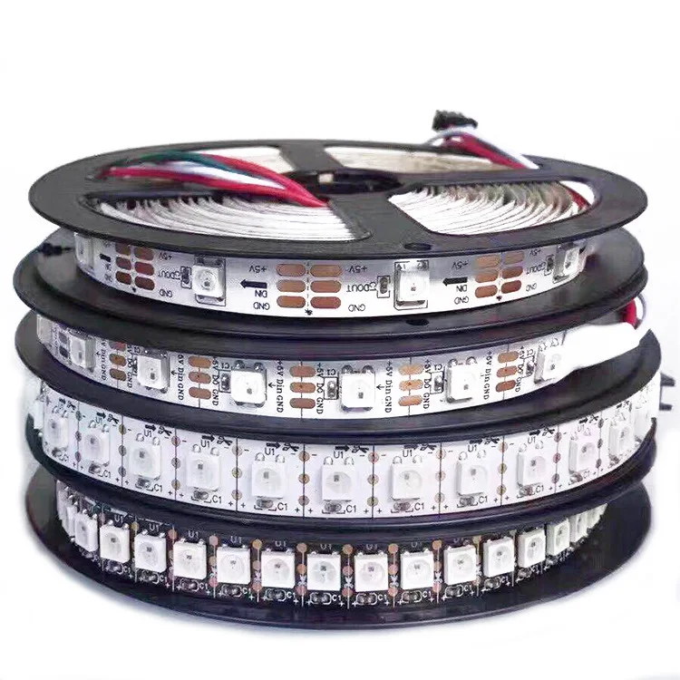 Ws2811 Ws2812b 5v 12v 24v Digital Led Strip With Wifi App Remote Controller Smart Strip For Party dream color 5050SMD strip