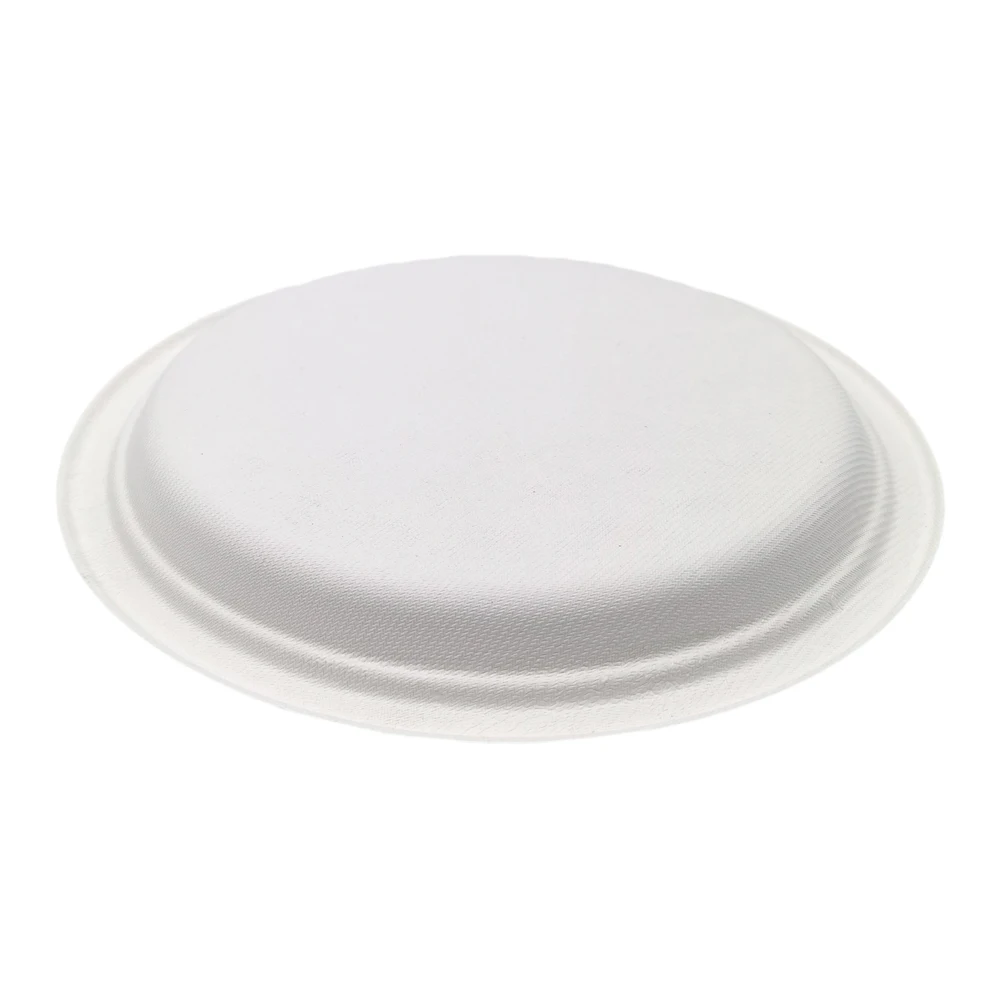 6 Inch Tableware Paper Plates White Bagasse Plates Eco- Small Round Dinner Plates