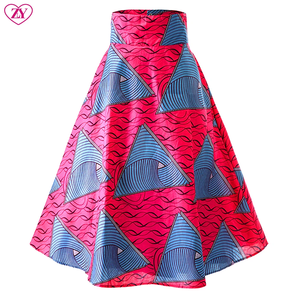 Latest African Print A Line Long Skirts Wax Dress Patterns Plus Size Women African Print Maxi Skirt