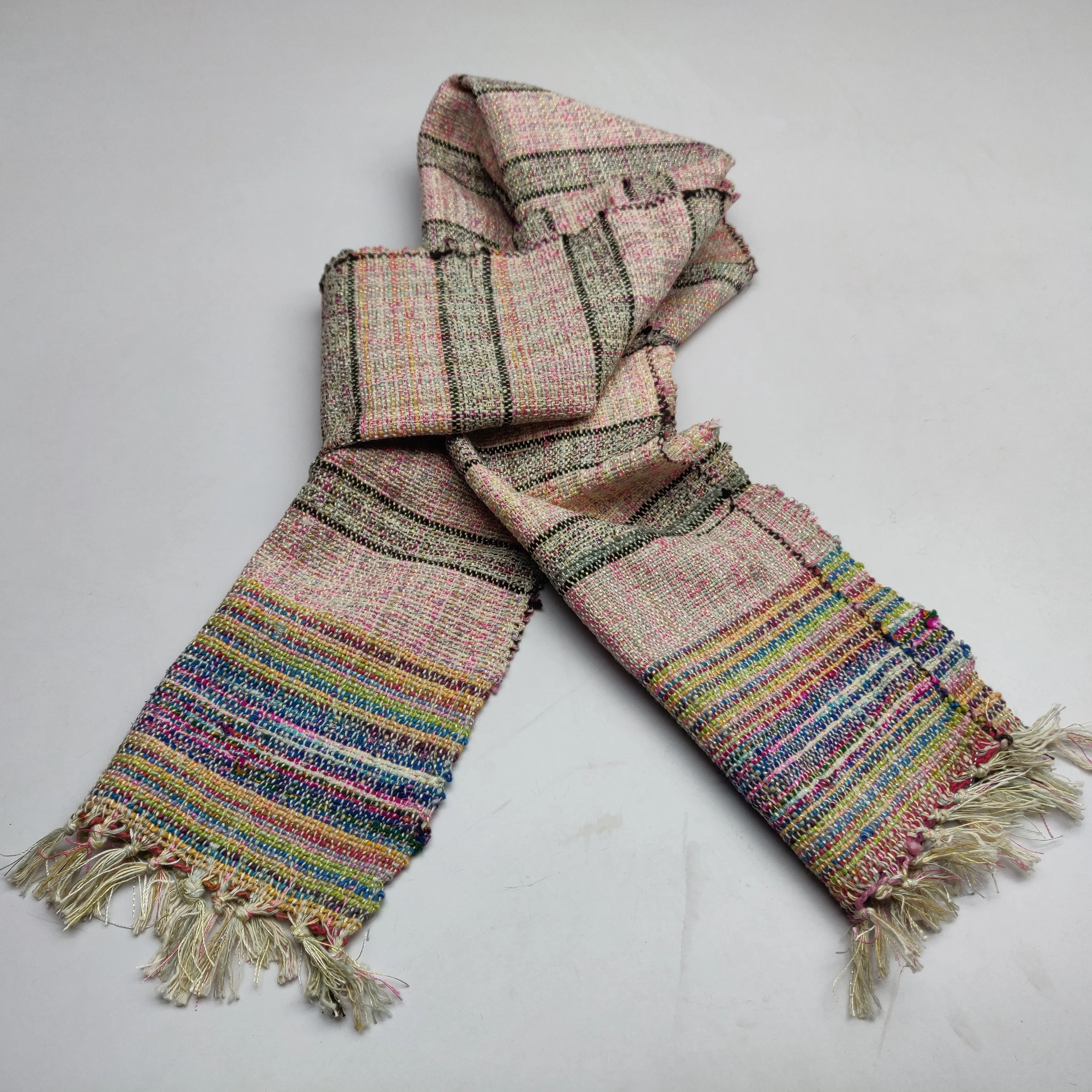 Fashionable silk scarf Custom Made echo friendly and sustainable handloom product made from recycled/upcycled silk
