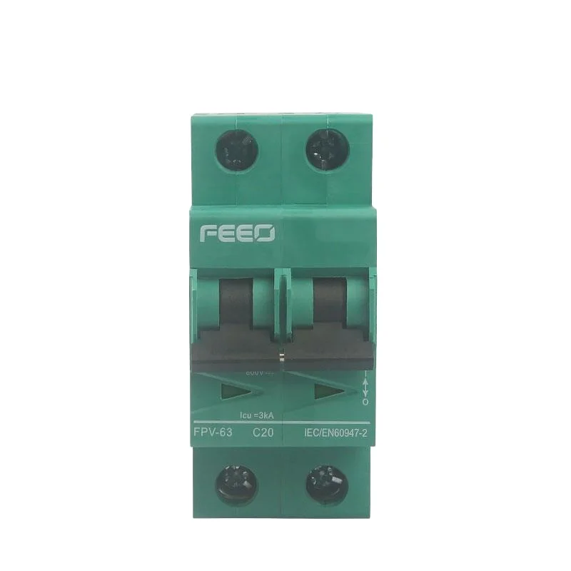 Hot Sale FEEO Factory Manufacture 1P 2P 3P 4P 550V 800V Solar Mcb DC Miniature Circuit Breaker