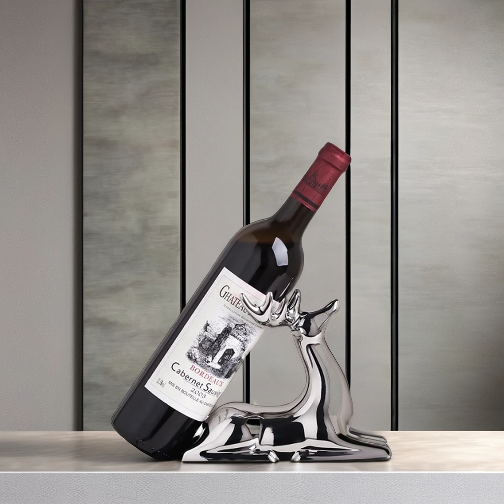 Ys Elk Rack Ornaments Luxury Upscale Home Living Room Sideboard Cabinet Decorations Ceramic Wine Holder Furnishings Art Style