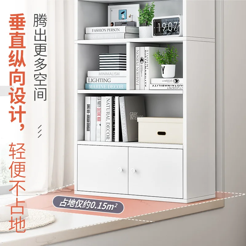 Custom Modern book shelf Design Wooden Display simple bookcase Wood Library Bookshelves Industrial Bookshelf with Back Panel