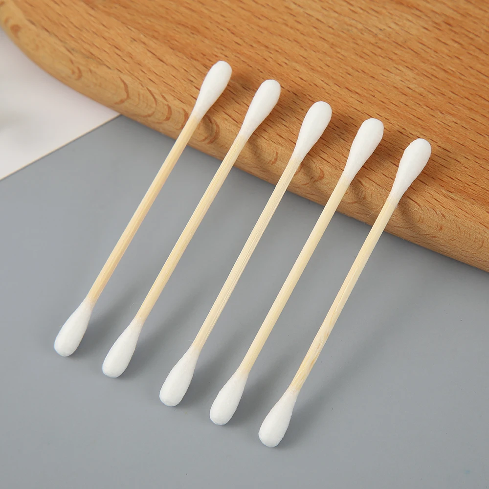 Biodegradable Q Tips Cotton Swab Bamboo Cotton Buds for Precise Makeup Application and Ear Care