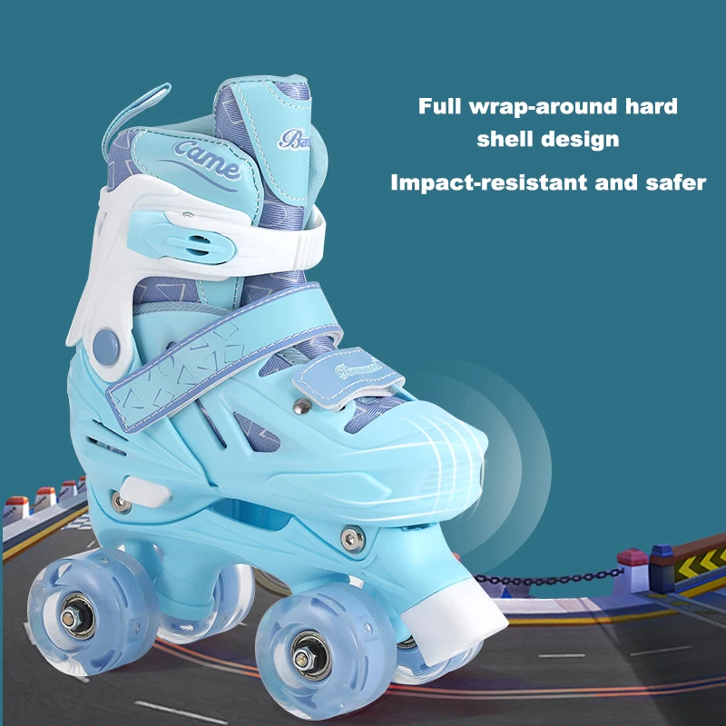 EACH Flashing Roller Wholesale Patines 4 Ruedas Roller Skates Skating Shoes Adjustable Skates For Children