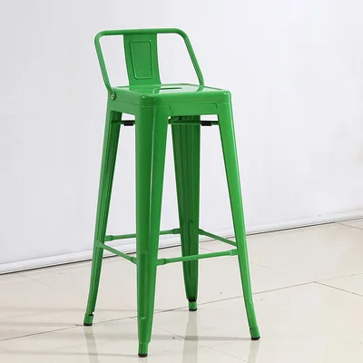 
2020 new products Bar Stool Colourful Stackable Stools Industrial metal tolix bar chair with back 