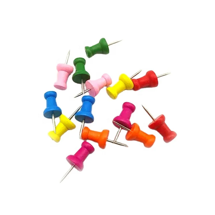 STASUN multicolor Drawing Pins Thumb Tacks Cork Board wooden Push Pins