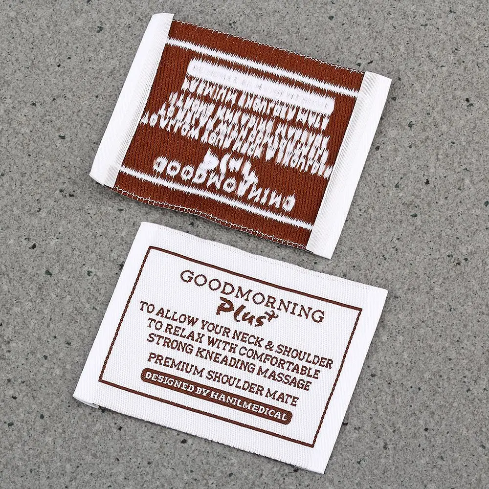 Woven Garment Tag Main Label for Clothing High Quality Customized Cloth 100pieces Free Sample Sustainable End Fold