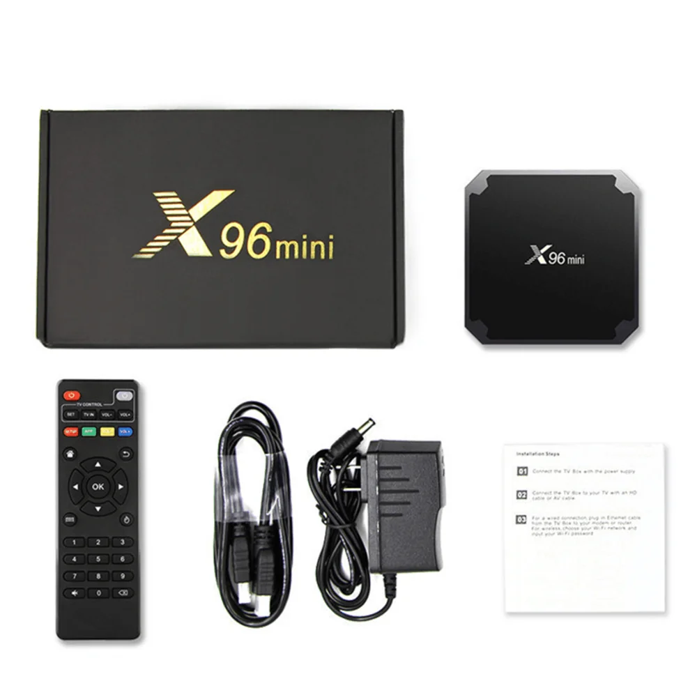  ТВ-приставка Qunshitech X96mini Android 7 1 4K IPTV Amlogic S905w X96 mini 2 + 16