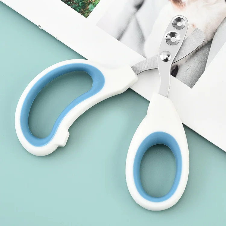 Stainless steel binocular small blind scissors Cat and dog nail clippers Pet round hole nail clippers