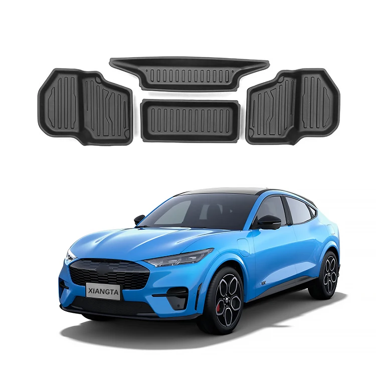 Автомобильный водонепроницаемый коврик для багажника Ford Mustang Mach-E 2020-2022 автомобильные коврики из ТПЭ высококачественный автомобильный