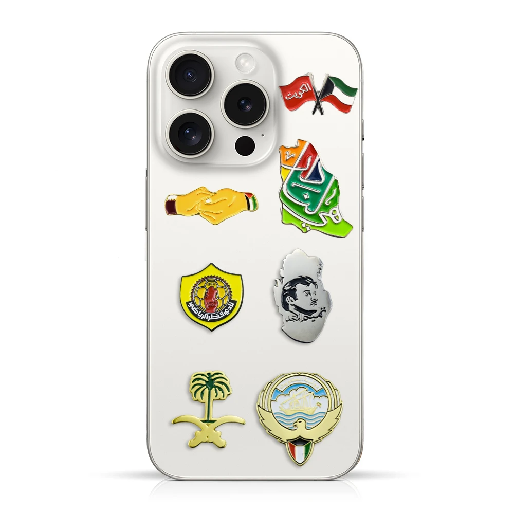Free Mold Ready in Stock  Metal stickers Kuwait Qatar Oman Saudi Passport Football Club  Falcon Mobile Poster