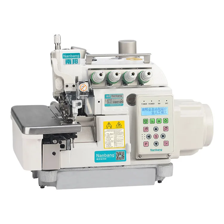 High-quality Beautiful Stitch 3 Thread Narrow Edge Handkerchief Overlock Industrial Machine