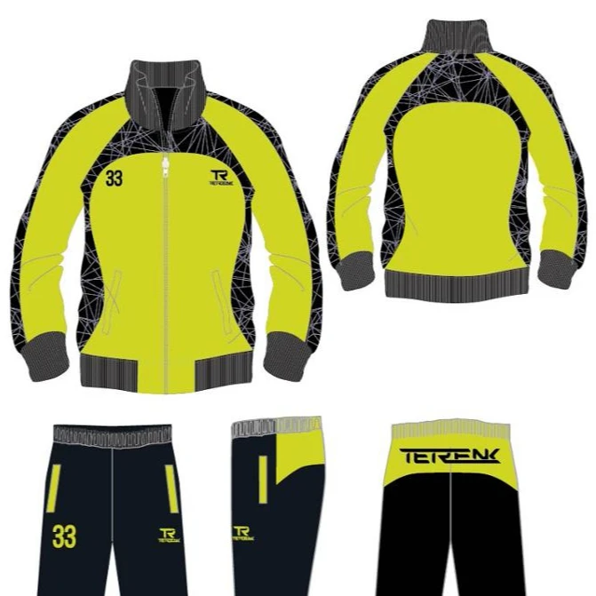 
Sublimation Men Sweatsuit jogging Suits Long Zipper Running Wear Custom Tracksuit 
