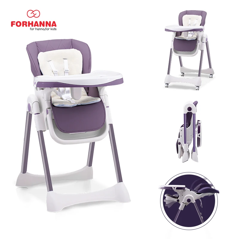 Enjoyable design baby highchairs multicolor multipurpose collapsible kids feeding chair with table made in China