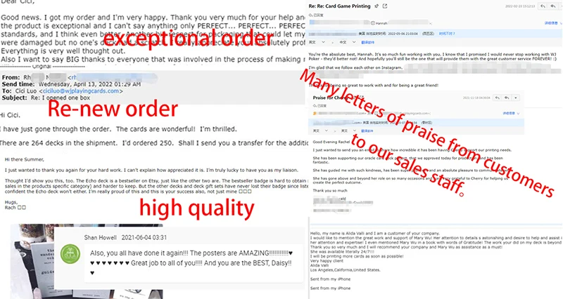 promotional 4 color playing cards