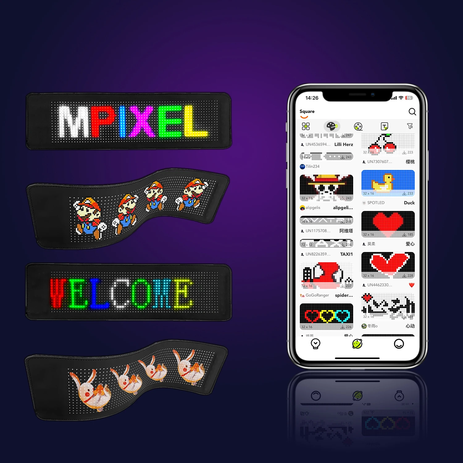 Flexible LED Car Sticker Glow Panel Light Up Scrolling Custom Window Stickers Shop Open Sign Programmable LED Stickers For Car