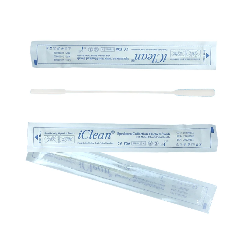 Детская CM-FS815 шины для легкового автомобиля тест нейлоновая стекались медицинский сбор образцов после того как я Флокированная носоглоточной пробирки стерильные палка носовые тампоны