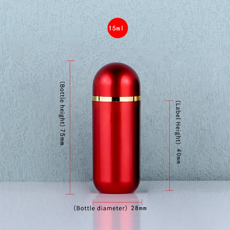 15 ml red empty health care product capsule wide mouth solid bottle candy jar set