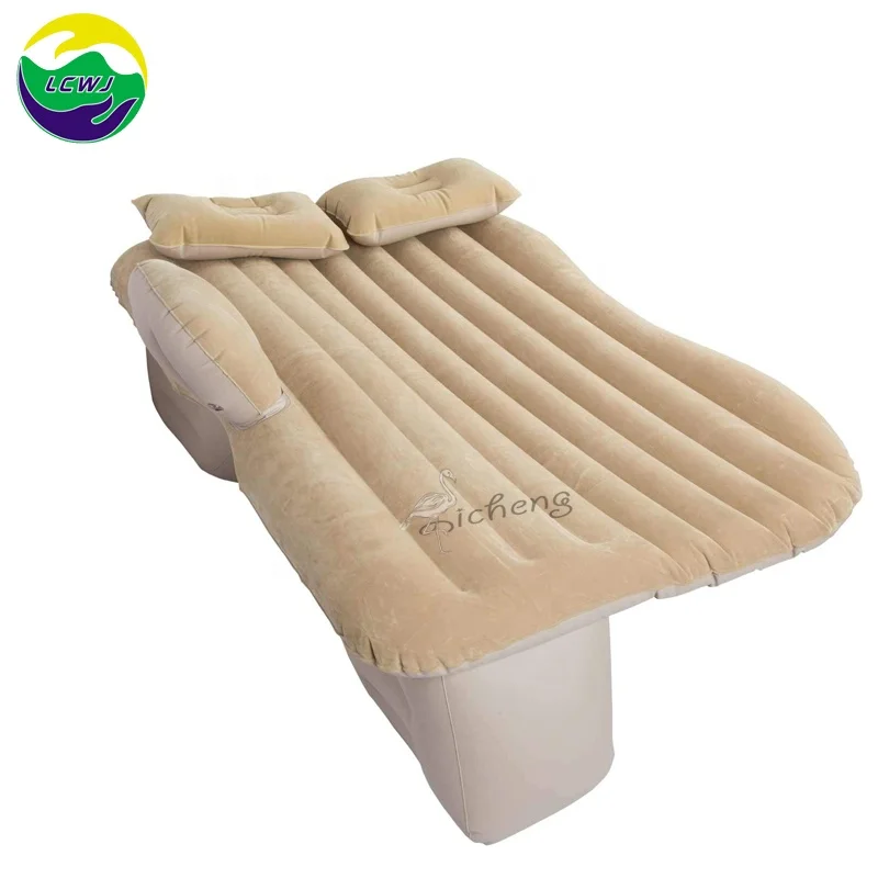  LC удобный Флокированный Пластиковый надувной матрас для путешествий автомобильная надувная воздушная кровать складной