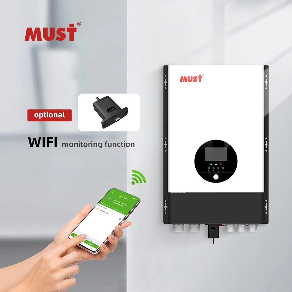 MUST 8~12KW  PV 250V MPPT efficiency max 98% Inside BMS function LOW FREQUENCY SPLIT PHASE SOLAR INVERTER