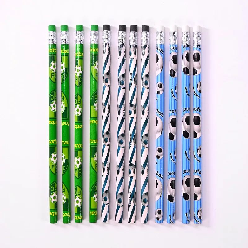 School Stationery Cute Pencil Set Wooden Lead Drawing pencil Custom Logo cartoon Standard HB Pencils with Eraser