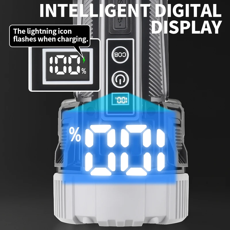 Rechargeable Working Light Portable Led Tripod Work Lamp Adjustable Work Light for Workshop Site Lighting Outdoor Camping