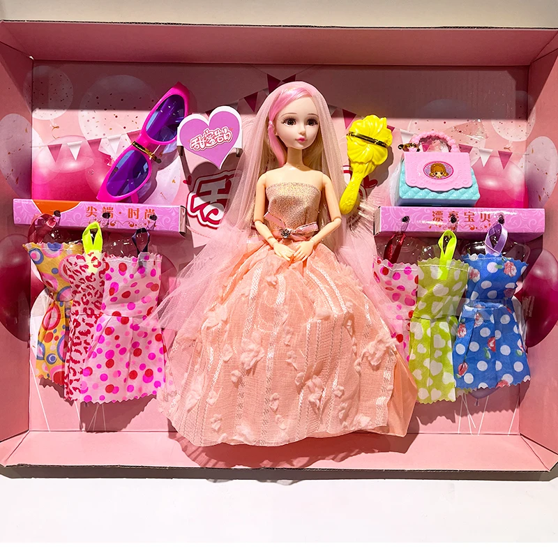 Wholesale Fashion Customization   Doll house Princess Girl Toy Mini Doll or Dressing Apparel Accessories Wedding Girl Doll