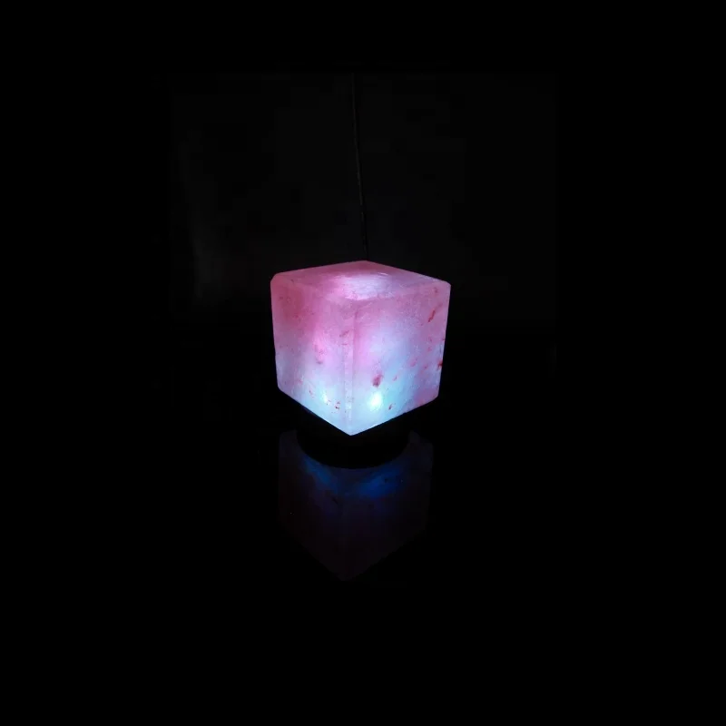 Wholesale USB Pink Himalayan Salt Lamp Night Light Crystal for Home Decor with Salt Lamp Cord and Seven Colors