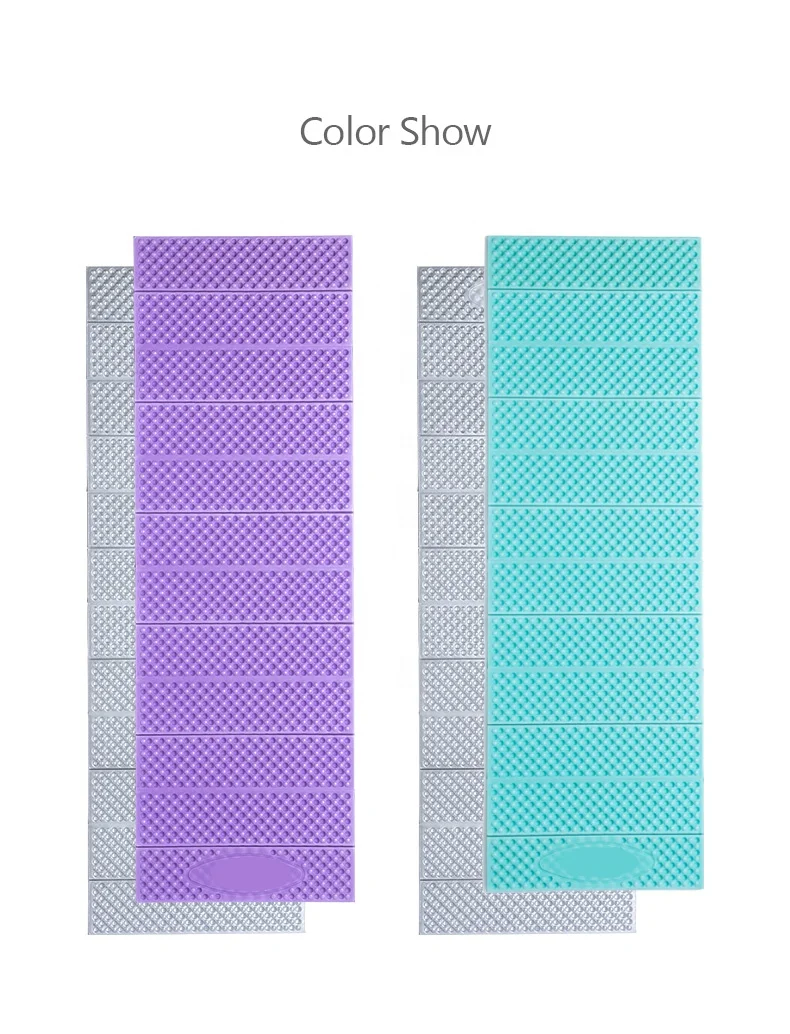 Ultralight outdoor hiking dampproof mattress xpe foam folding aluminum film camping mat for tent