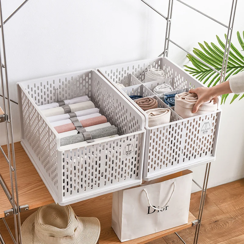 Eco-Friendly XL Storage Organizer Rack Drawer Storage Box/Clothes Basket Rack Injection Stacking Drawer Food Cosmetics Toys