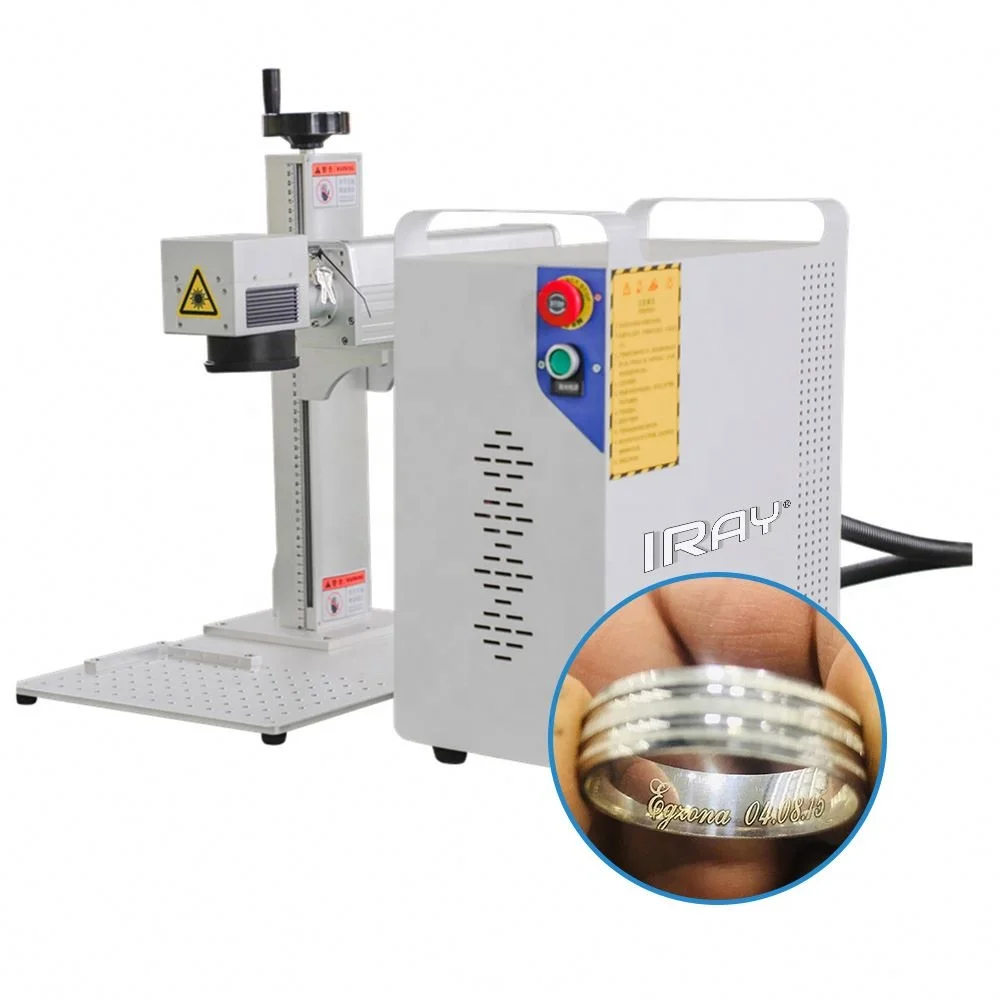 20w 30w split type raycus fiber laser marker and stainless steel laser marking machine for label logo keyboard metal jewelry