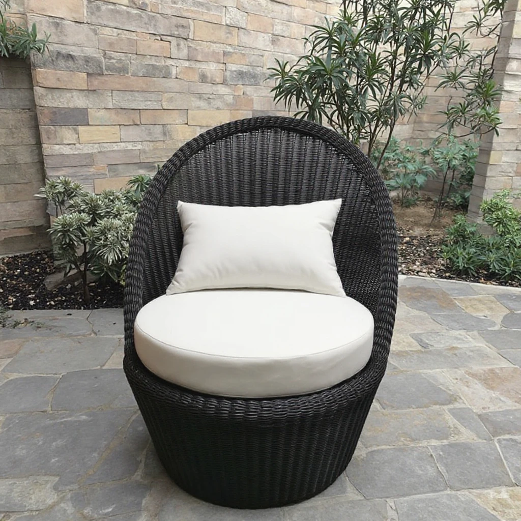 Garden Modern Outdoor Patio Courtyard  Aluminium Sectional Rattan Sofa Set