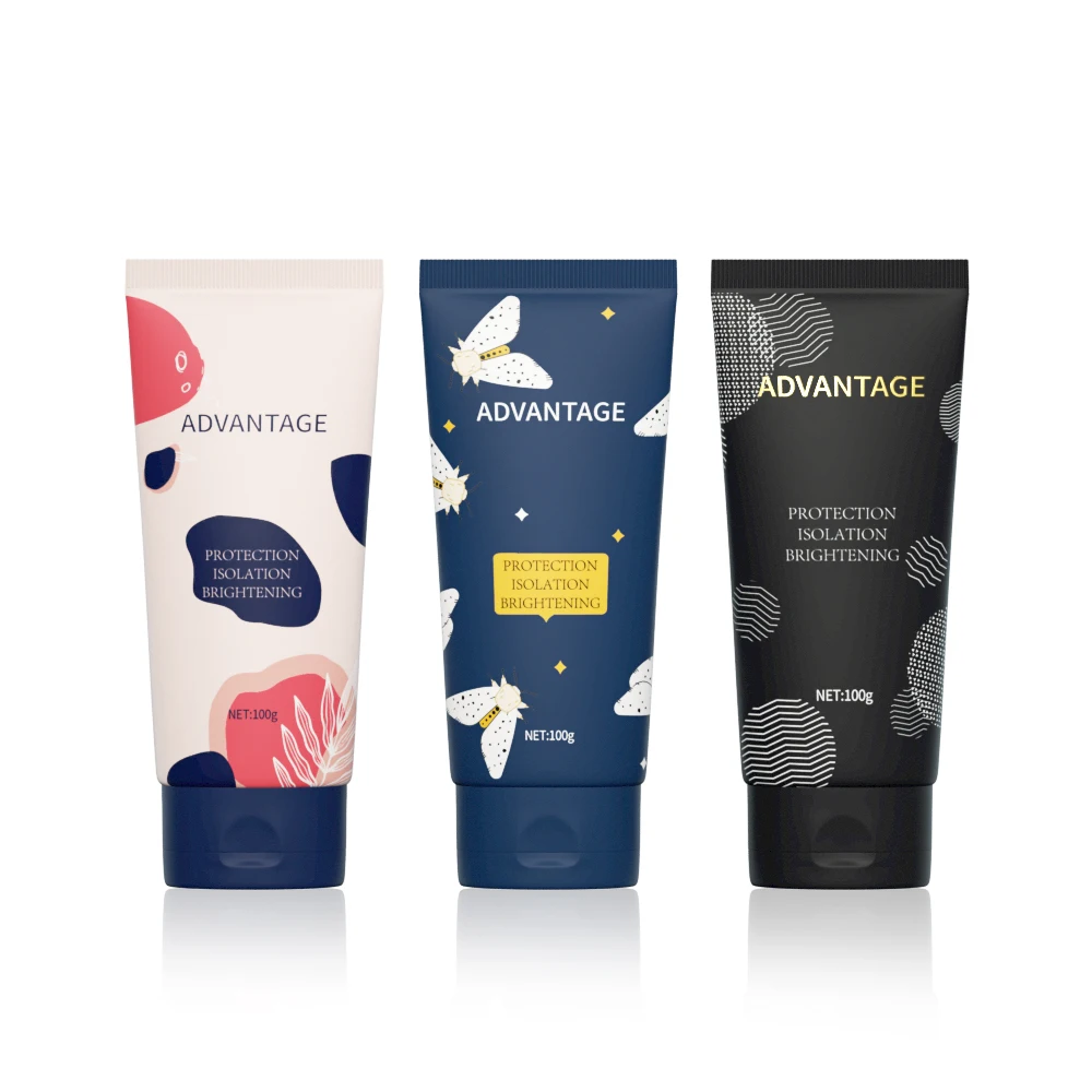 Plastic packing round oval toothpaste cleanser hand cream tube empty aluminum matte black soft squeeze cosmetic tube