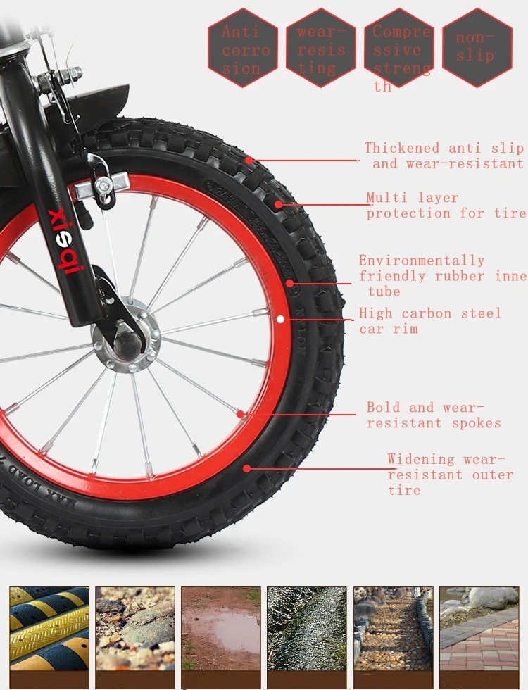 Kids Training Bicycle with Balance Wheel Blue Purple Steel Fork Ordinary Pedal Mirror-Reflector Backseat Protective Net