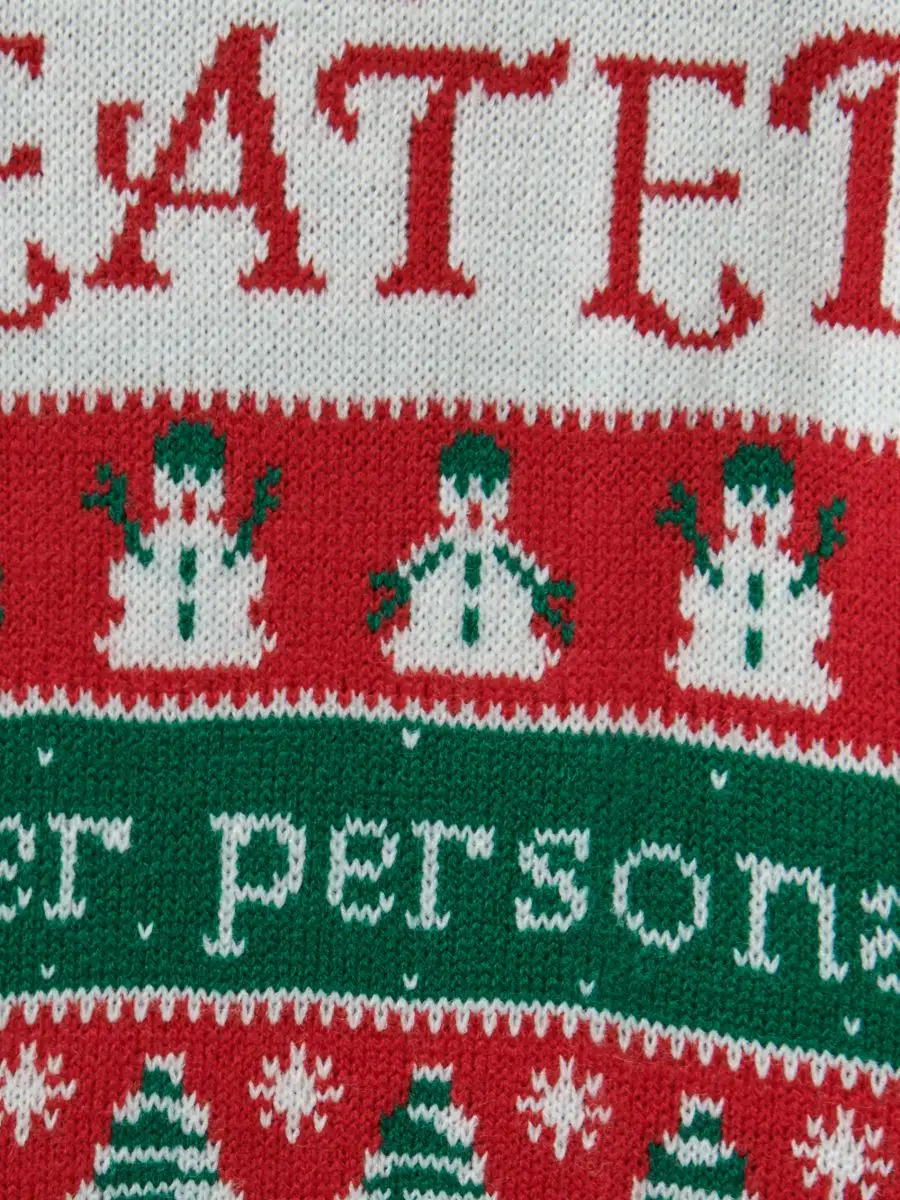 Ugly Christmas Sweater for Men 100% Acrylic Fabric Long Sleeve Round Neck Knitted Pullover Jumper Custom Logo