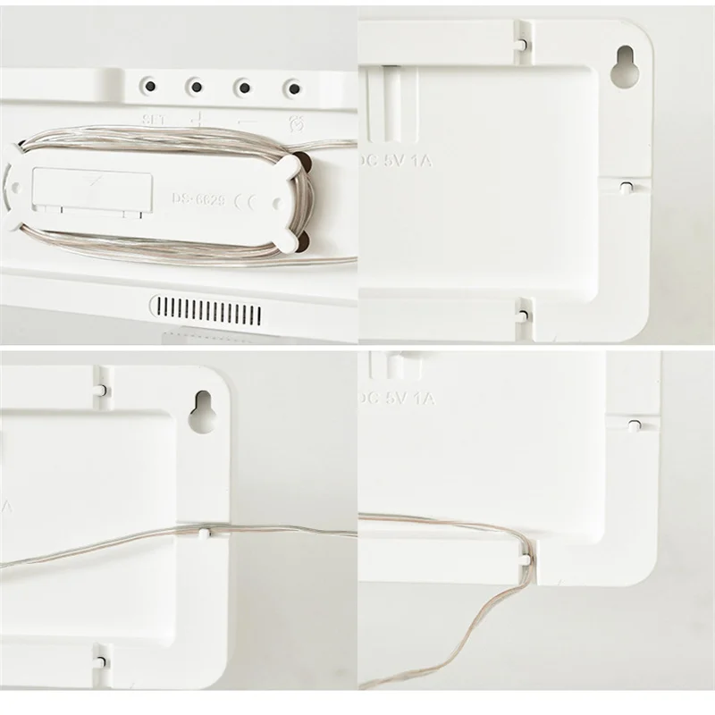 12 inch Amazon  selling Wall alarm clock with  Two Alarm  Temperature  Date and 12/24H