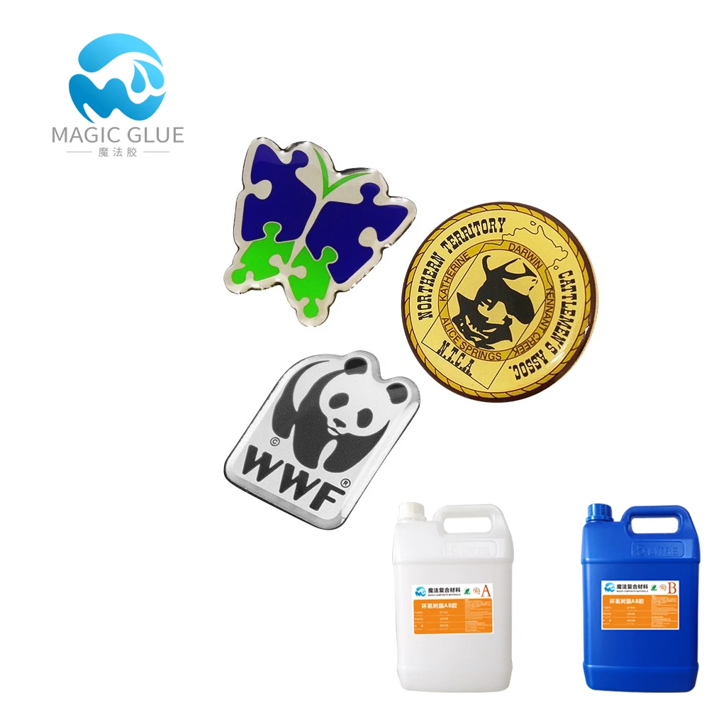 Industrial Non Toxic Clear Flexible Epoxy Doming Resin For Nameplate/Card Coatin