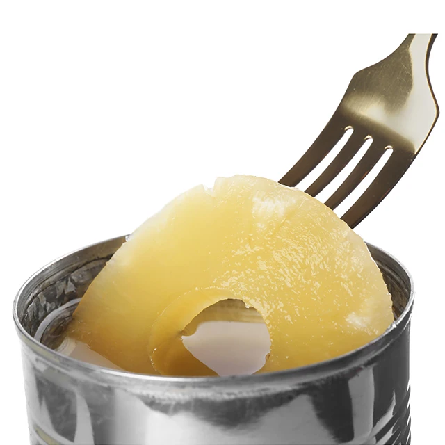 Canned pineapple chunks in syrup from Thailand
