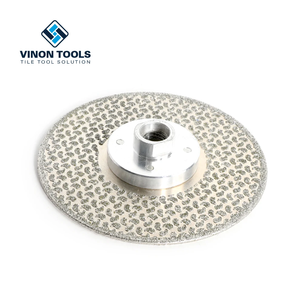 Grit #40\/45 Electroplated Diamond Disc Multi Purpose Diamond Cutting Disc With Aluminium Flanges