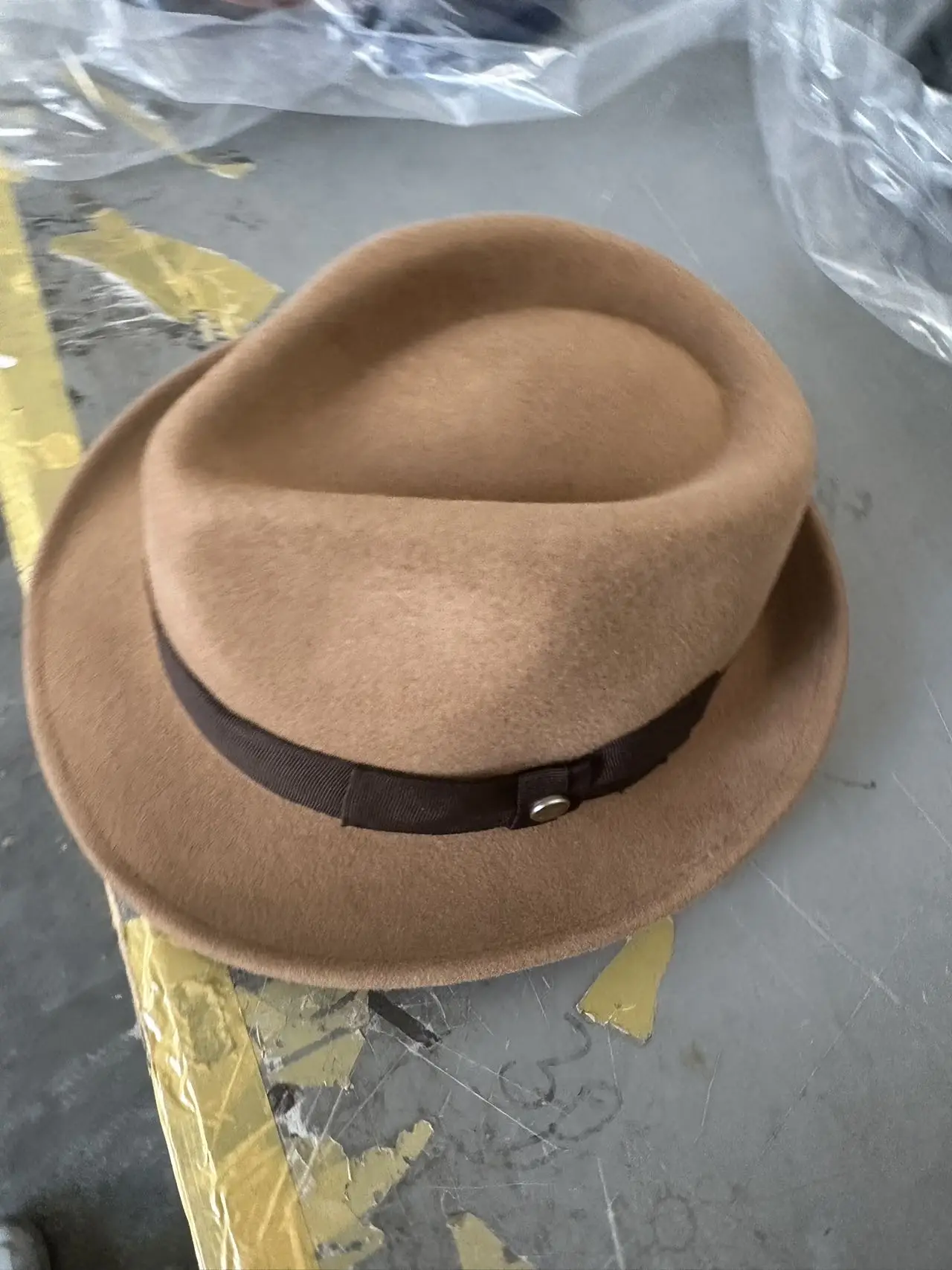 Classical 100% Wool Felt Wide Brimmed Borsalino Fedora Hat